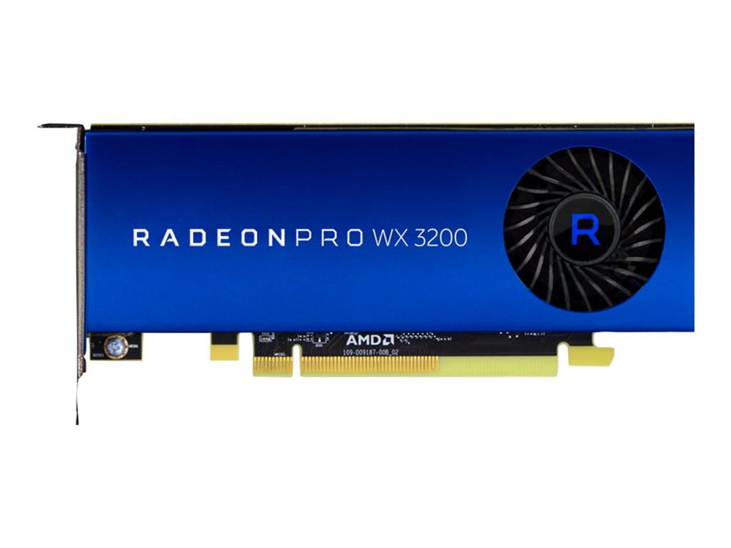 AMD Radeon Pro WX 3200 - Graphics card - Radeon Pro WX 3200 - 4 GB GDDR5 - PCIe 3.0 x16 - 4 x Mini DisplayPort - for