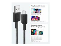 ANKER 322 USB-C/USB-A Data Transfer Cable - 6 ft USB-C/USB-A Data Transfer Cable - Black