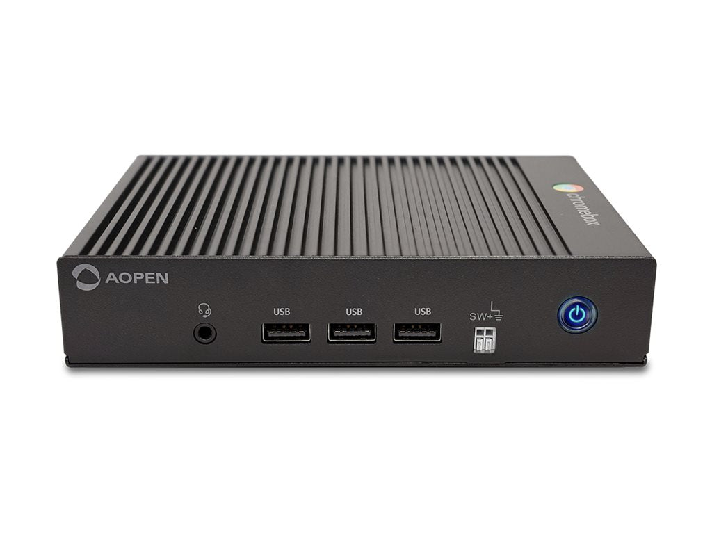AOpen Chromebox Mini 2 - Mini PC 1 x Celeron N4500 / up to 2.8 GHz - RAM 8 GB - SSD - eMMC 32 GB - UHD Graphics - Gigabit Ethernet, 91.CM200.GA20