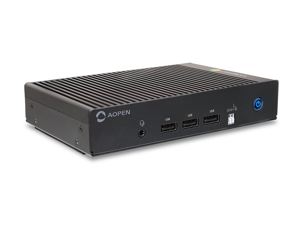 AOpen Chromebox Mini 2 - Mini PC 1 x Celeron N4500 / up to 2.8 GHz - RAM 8 GB - SSD - eMMC 32 GB - UHD Graphics - Gigabit Ethernet, 91.CM200.GA20