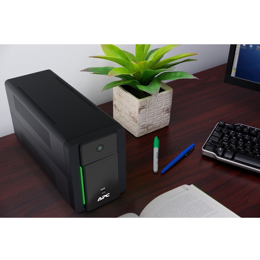 APC Back-UPS 1200VA/650W, Tower, 120V, 8x NEMA 5-15R outlets, USB Type A + C Ports BVK1200M2