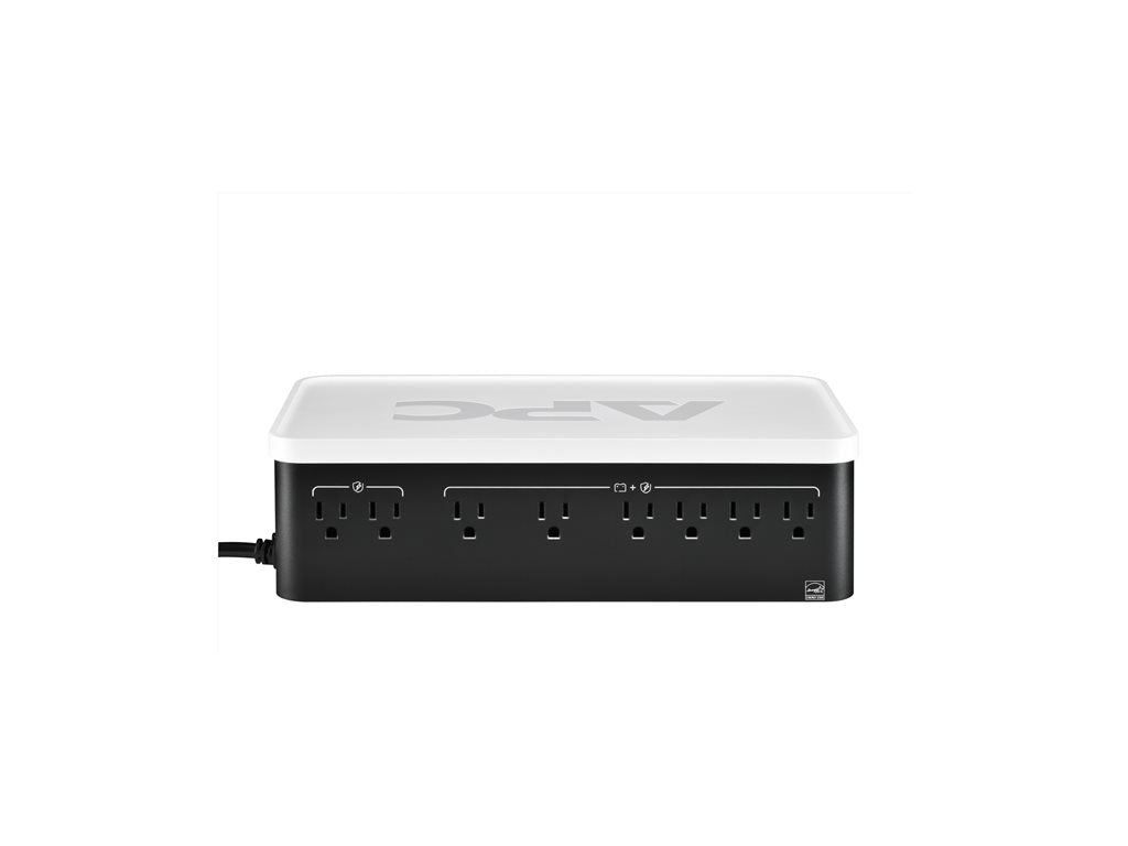 APC Back-UPS BE1050G3 - UPS - USB-C + USB-A - AC 120 V - 600 Watt - 1050 VA - output connectors: 8 - black and white