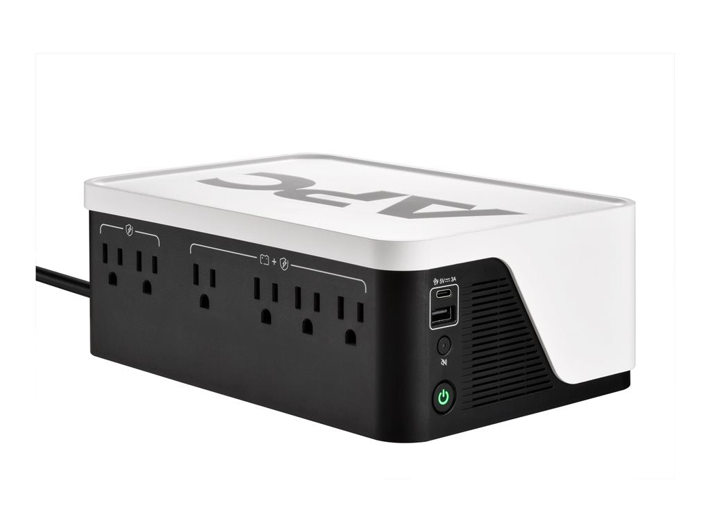 APC Back-UPS BE500G3 - UPS - USB-C + USB-A, Battery not user replaceable - AC 120 V - 300 Watt - 500 VA - output connectors: