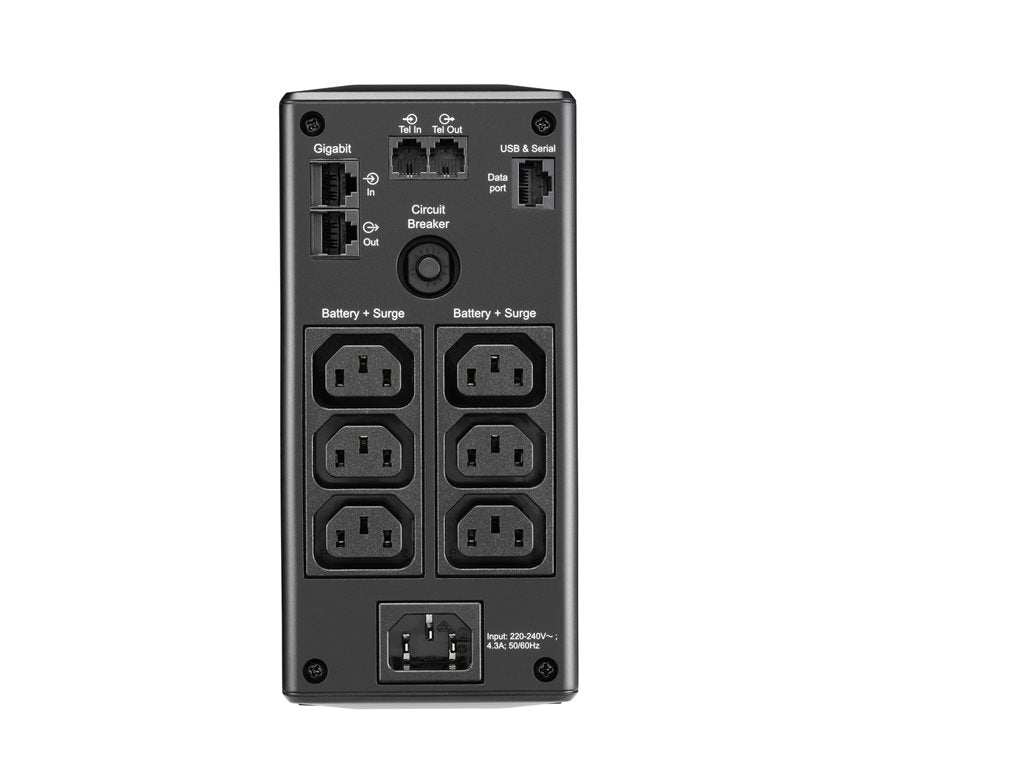 APC Back-UPS Pro BR900MI - UPS - AC 230 V - 540 Watt - 900 VA - USB - output connectors: 6 - black