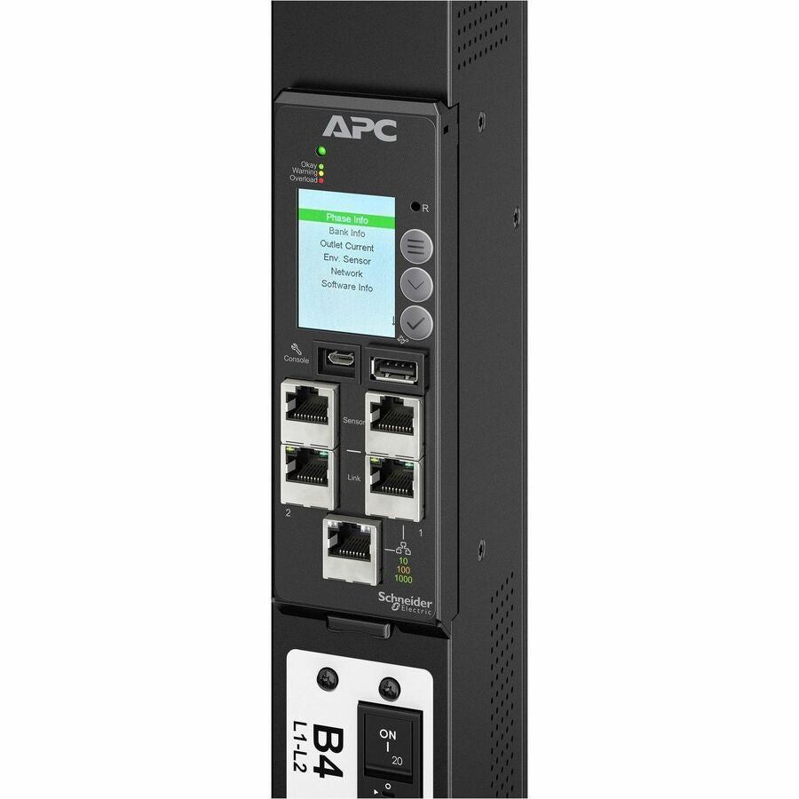 APC NetShelter Advanced Gen 2 3-Phase Switched Metered PDU for Data Centers