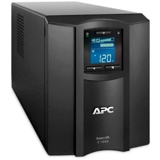 APC Smart-UPS C, Line Interactive, 1000VA, Tower, 120V, 8x NEMA 5-15R outlets SMC1000C