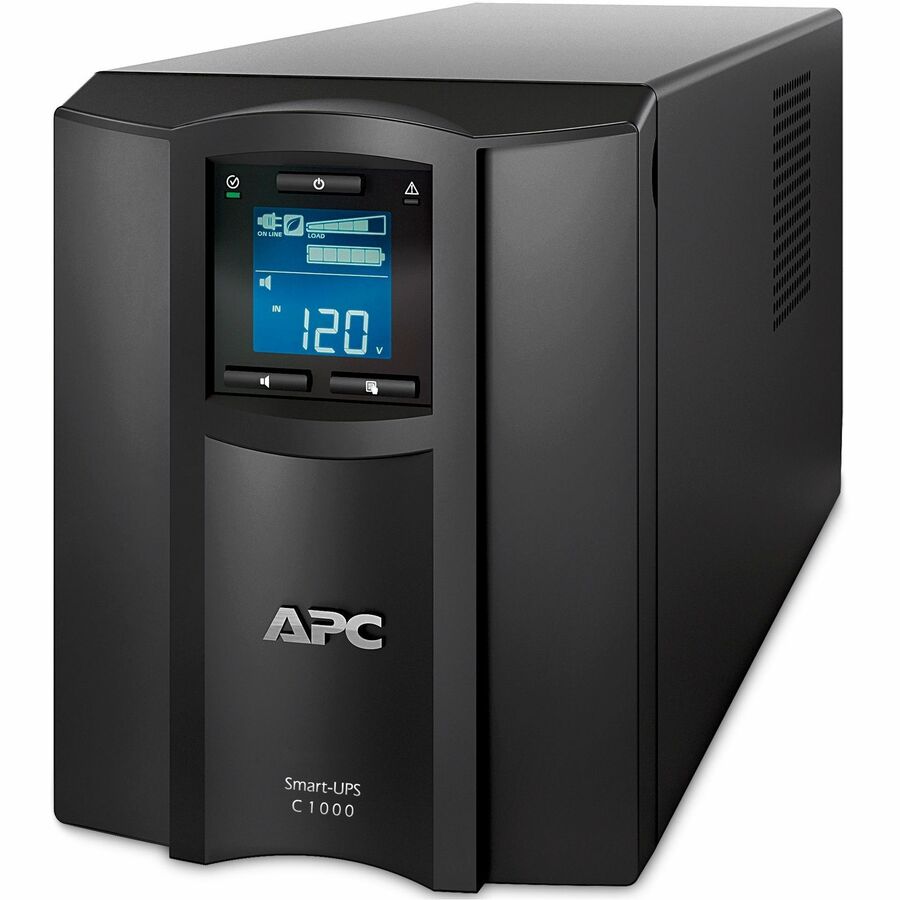 APC Smart-UPS C, Line Interactive, 1000VA, Tower, 120V, 8x NEMA 5-15R outlets SMC1000C