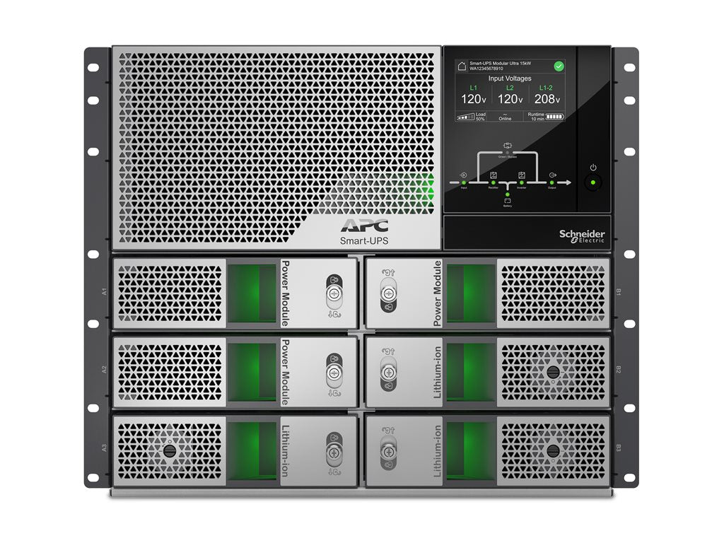 APC Smart-UPS Modular Ultra - UPS (rack-mountable) - on-line, n+1 redundant, touchscreen, network management card - AC 208/240 SRYL15K20RMXLT
