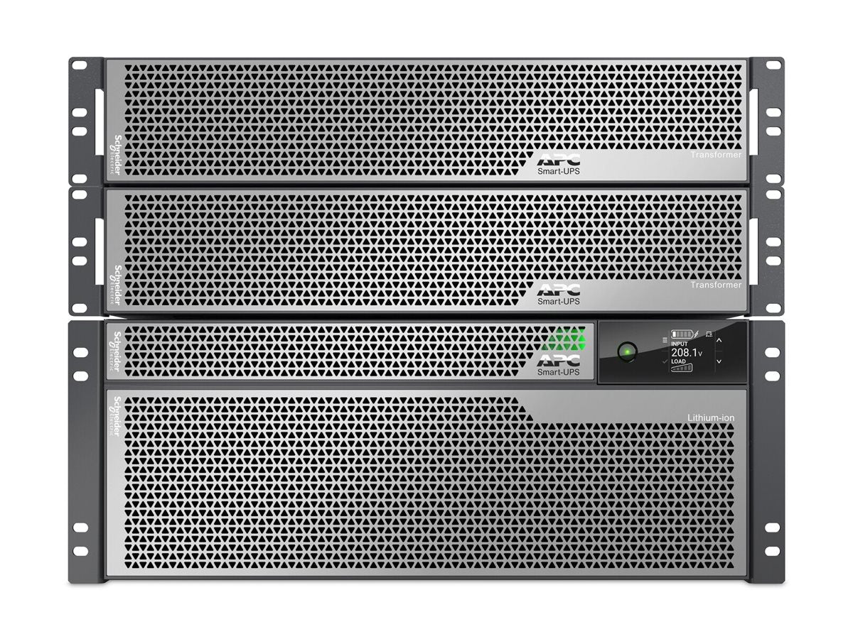 APC Smart-UPS Ultra - UPS (rack-mountable) - li-ion - AC 208 V - 10000 Watt - 10000 VA - USB - output connectors: 28 - 8U - silver SRTL10KRM4UT-5KTF2