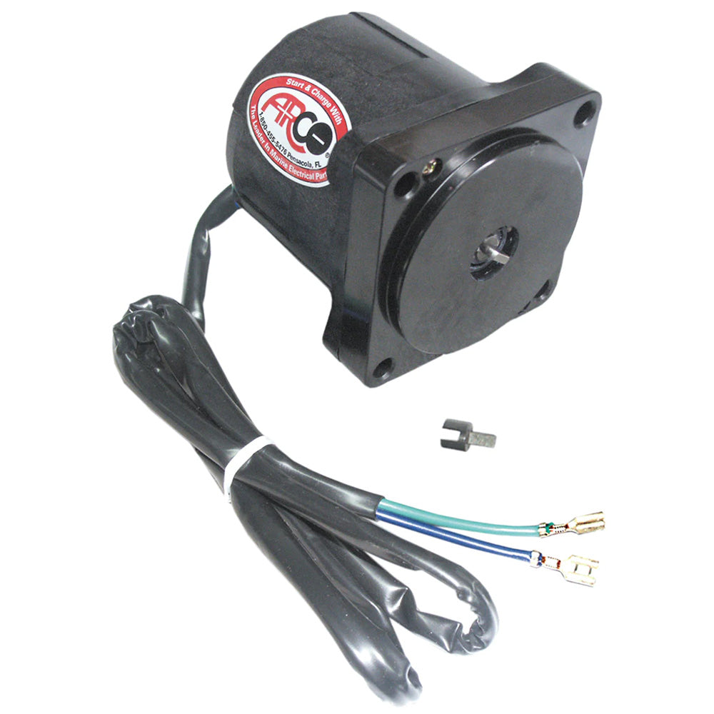 ARCO Marine Replacement Johnson/Evinrude Tilt Trim Motor - 2-Wire, 4 Bolt, Flat Blade