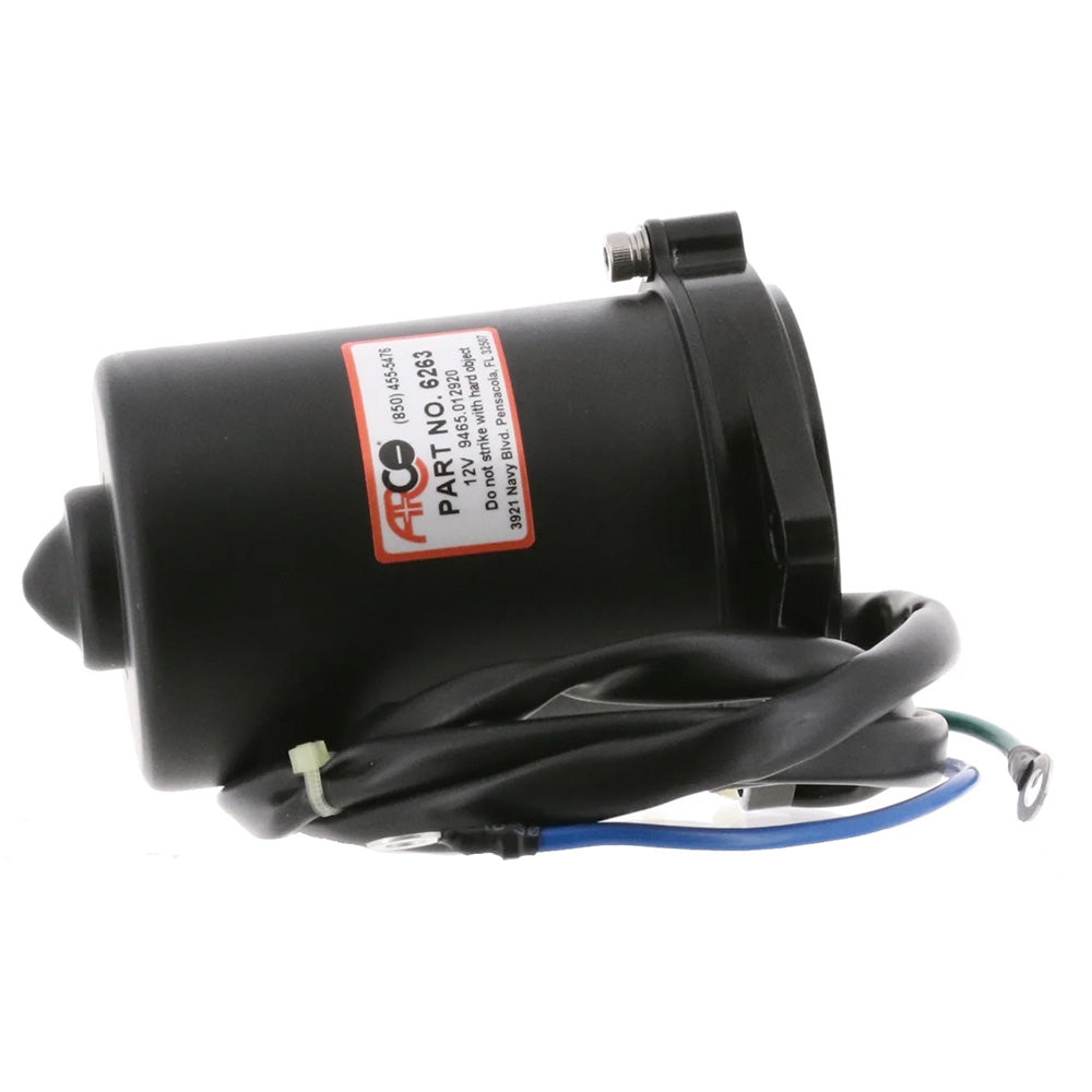 ARCO Marine Replacement Outboard Tilt Trim Motor - Yamaha, 2-Wire, 3 Bolt, Flat Blade
