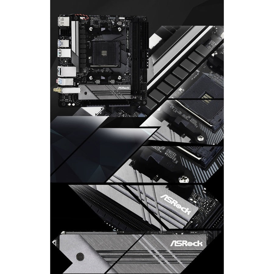ASRock A520M-ITX/ac Desktop Motherboard - AMD A520 Chipset - Socket AM4 - Mini ITX