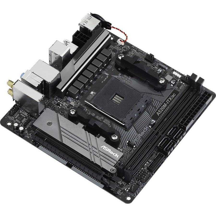 ASRock A520M-ITX/ac Desktop Motherboard - AMD A520 Chipset - Socket AM4 - Mini ITX
