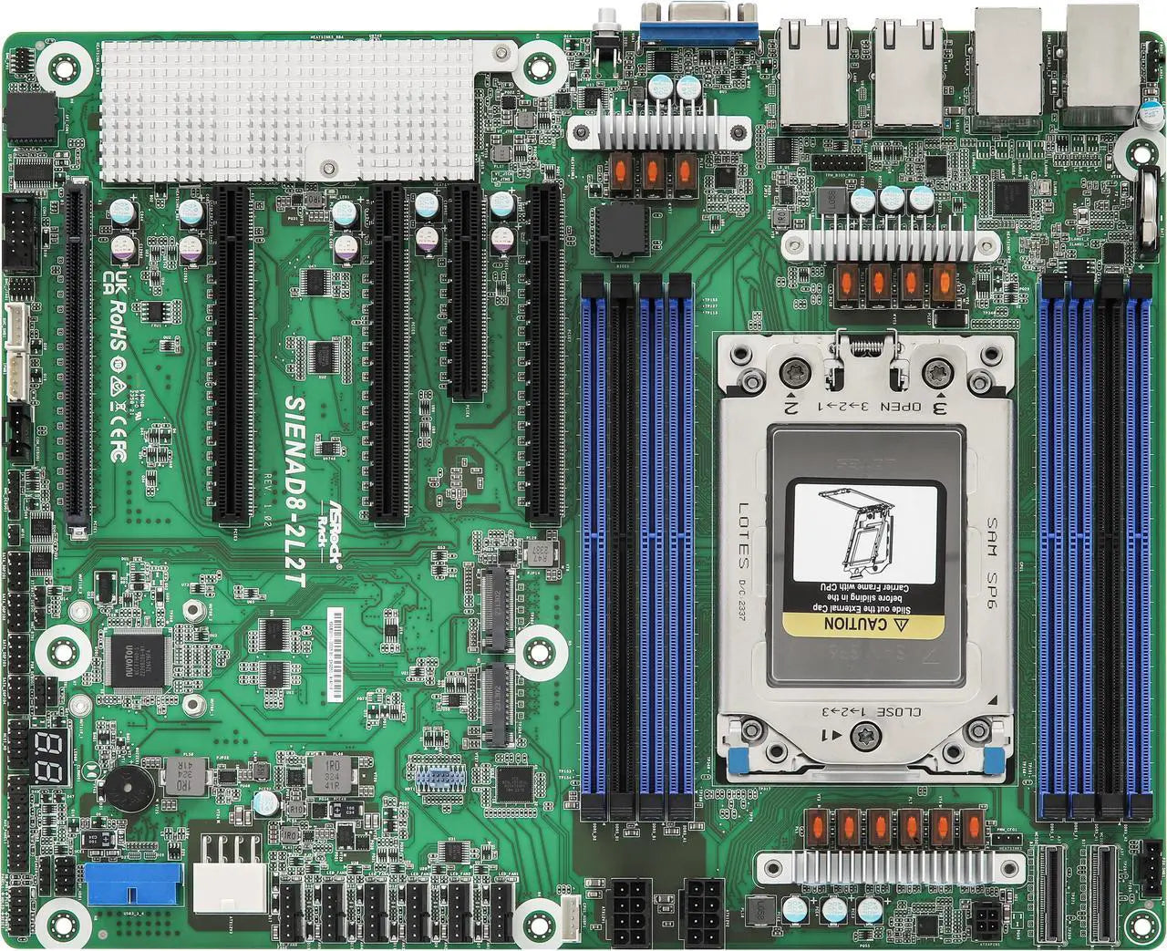 ASRock Rack Server Motherboard SIENAD8-2L2T ATX Single Socket SP6