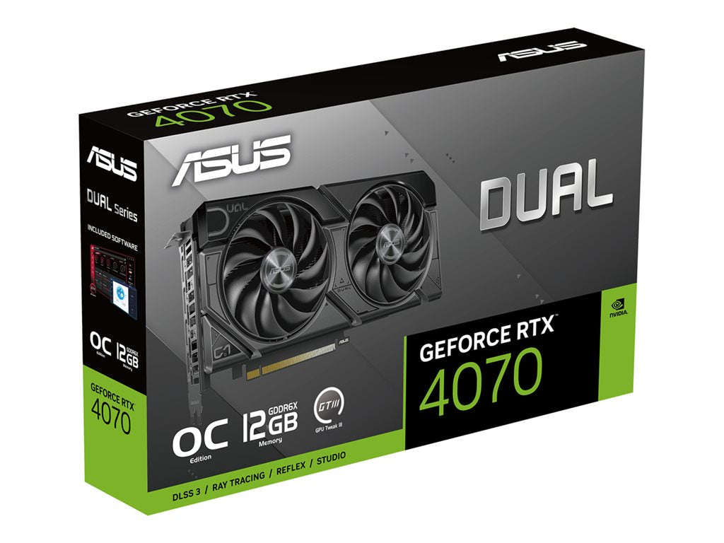 ASUS Dual GeForce RTX 4070 EVO 12GB - OC Edition - graphics card - GeForce RTX 4070 - 12 GB GDDR6X - PCIe 4.0 - HDMI, 3