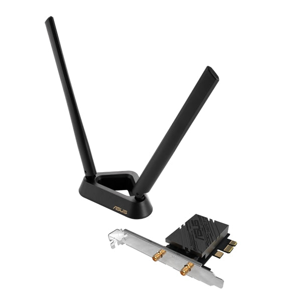ASUS PCE-BE92BT WiFi 7 PCIe Adapter with Dual Antennas for Intel PCs