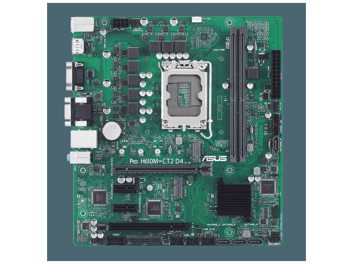 ASUS PRO H610M-CT2-D4-CSM Micro-ATX Motherboard for Intel 12th Gen Professionals