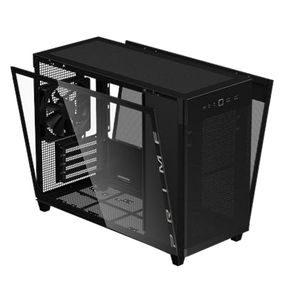 ASUS Prime AP201 MicroATX Tempered Glass Case Black