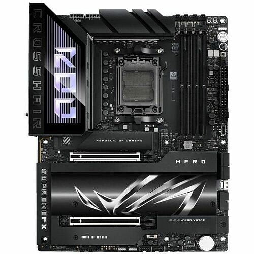 ASUS ROG CROSSHAIR X870E HERO ATX Motherboard with SupremeFX 7.1 Audio for Gamers