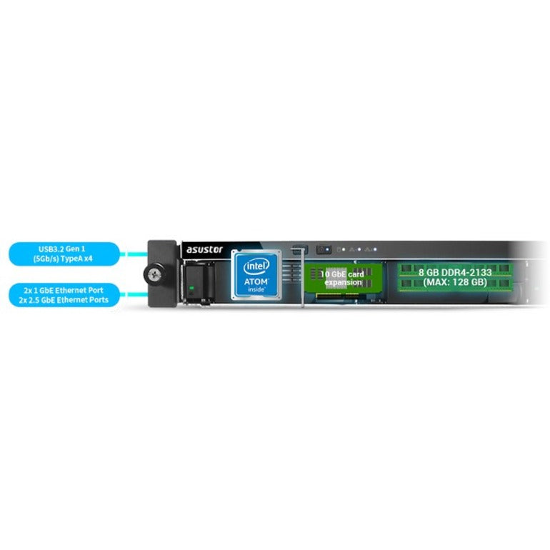 ASUSTOR LOCKERSTOR 4RD Rackmount NAS Server AS6504RD