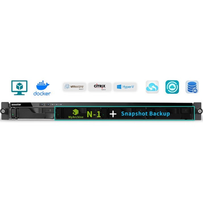 ASUSTOR LOCKERSTOR 4RS - 4 Bay Rackmount NAS Server | TecISoft AS6504RS