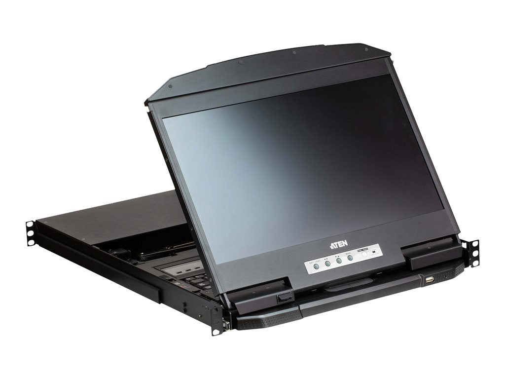 ATEN CL3884NW - KVM console with KVM switch - 4 ports - USB - 18.5 - rack-mountable - 1920 x 1080 Full HD (1080p) @ 60 Hz - 350