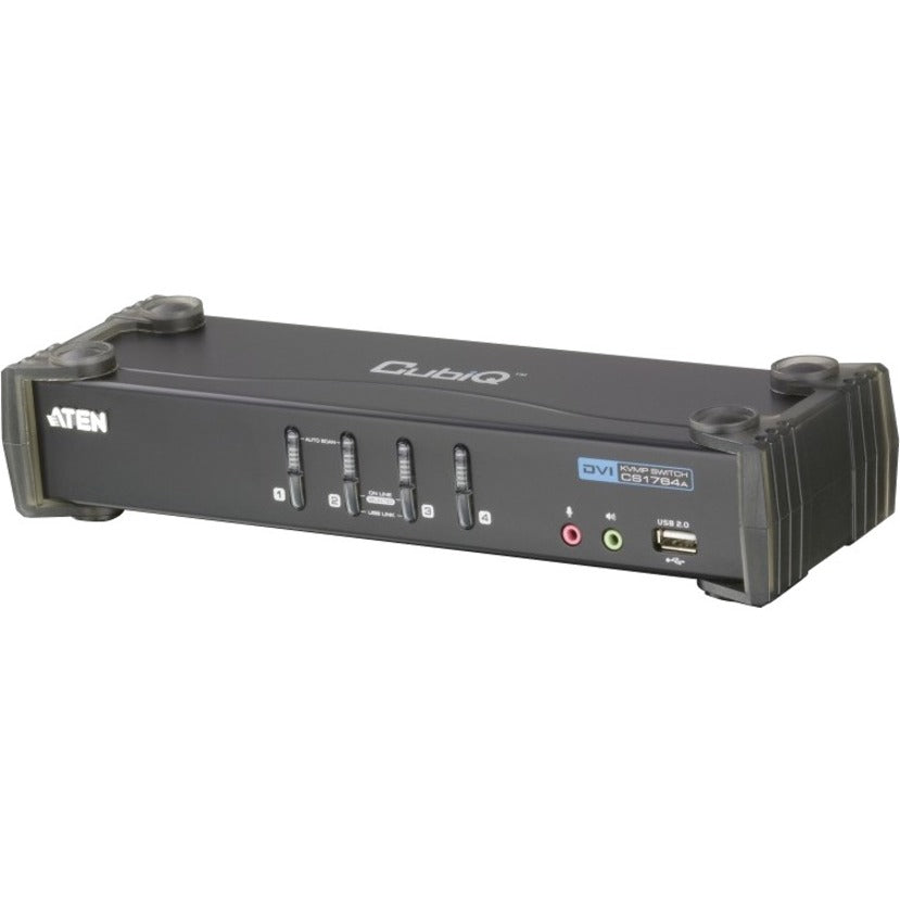 ATEN CS1764A 4-Port USB DVI/Audio KVMP Switch - USB 2.0 Hub Multimedia | Tecisoft