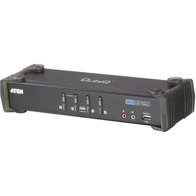 ATEN CS1764A 4-Port USB DVI/Audio KVMP Switch - USB 2.0 Hub Multimedia | Tecisoft