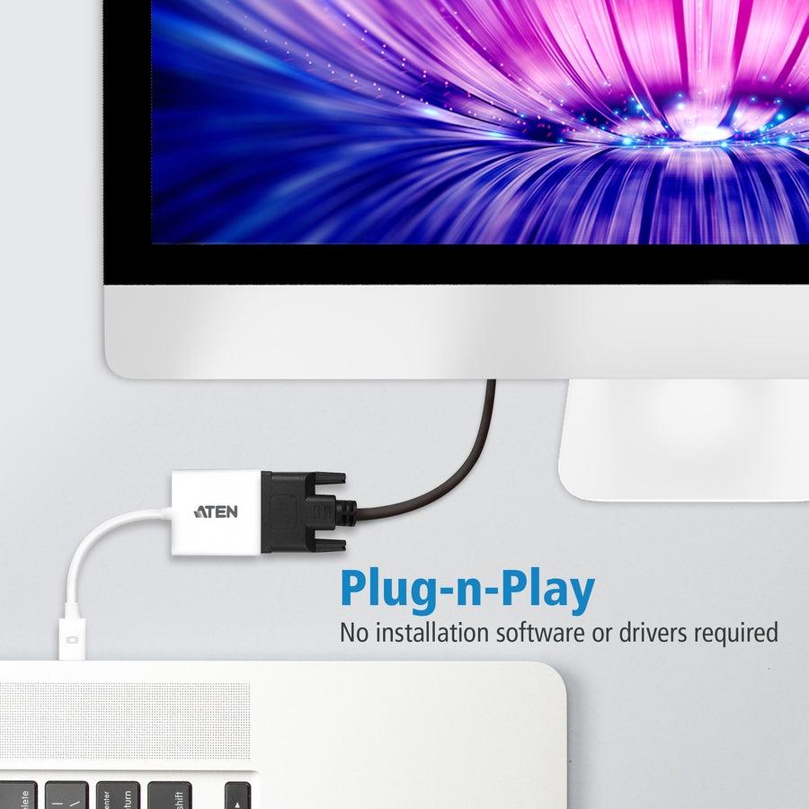 ATEN Mini DisplayPort to DVI Adapter VC960
