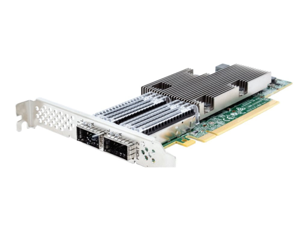 ATTO FastFrame N412 - Network adapter - PCIe 4.0 x16 low profile - 50Gb Ethernet/100Gb Ethernet x 2 - TAA Compliant