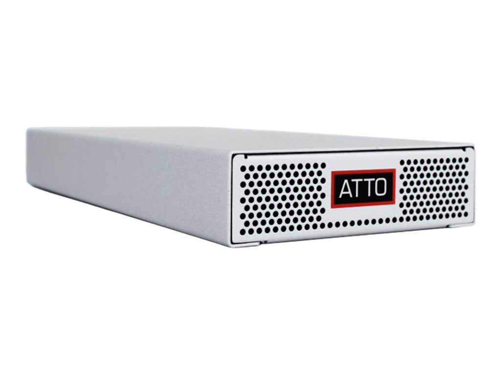 ATTO XstreamCORE ET 8100T - Storage bridge - 4 Channel - SAS 12Gb/s - 10 Gigabit Ethernet, iSCSI - TAA Compliant