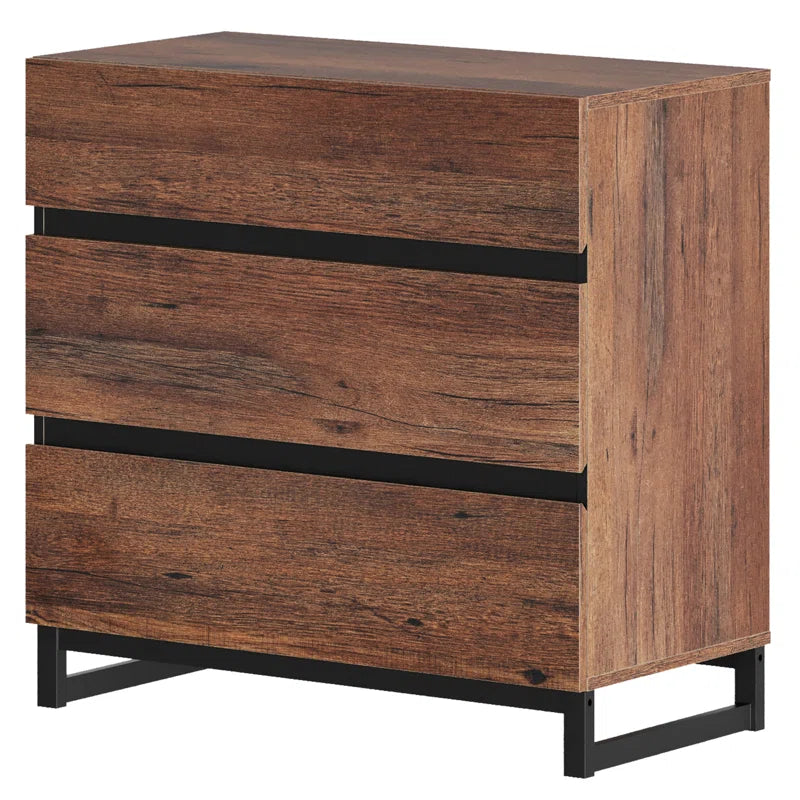 Aadam Accent Chest Modern Wood Dresser With Metal Base
