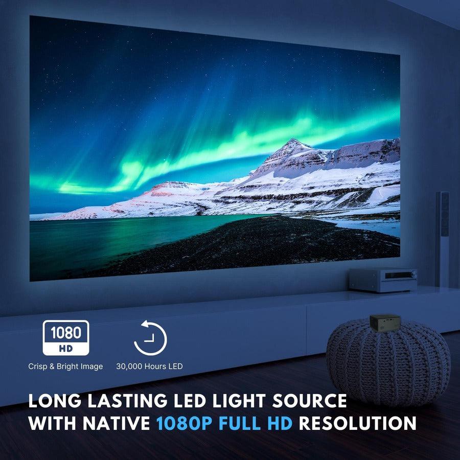 Aaxa Technologies P400 Short Throw Lcos Projector - 16:9 - Portable - Space Gray