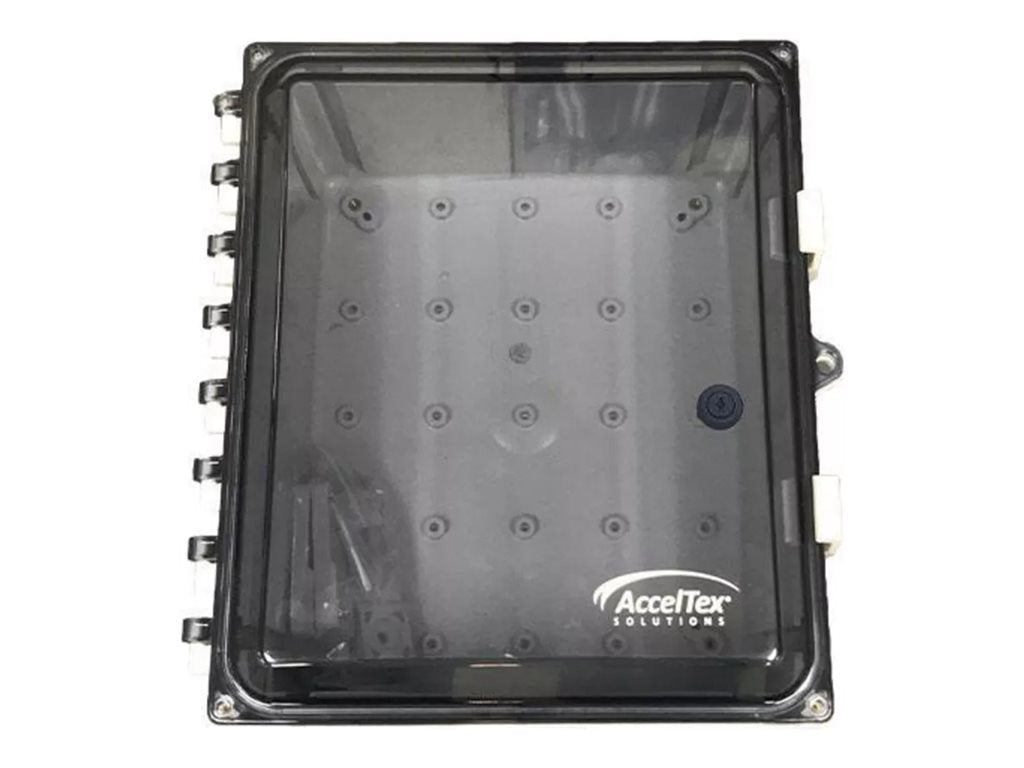 AccelTex Solutions - Network device enclosure - 12x10x6, nonconfigured, polycarbonate, with clear door and key lock - indoor, ATS-00071