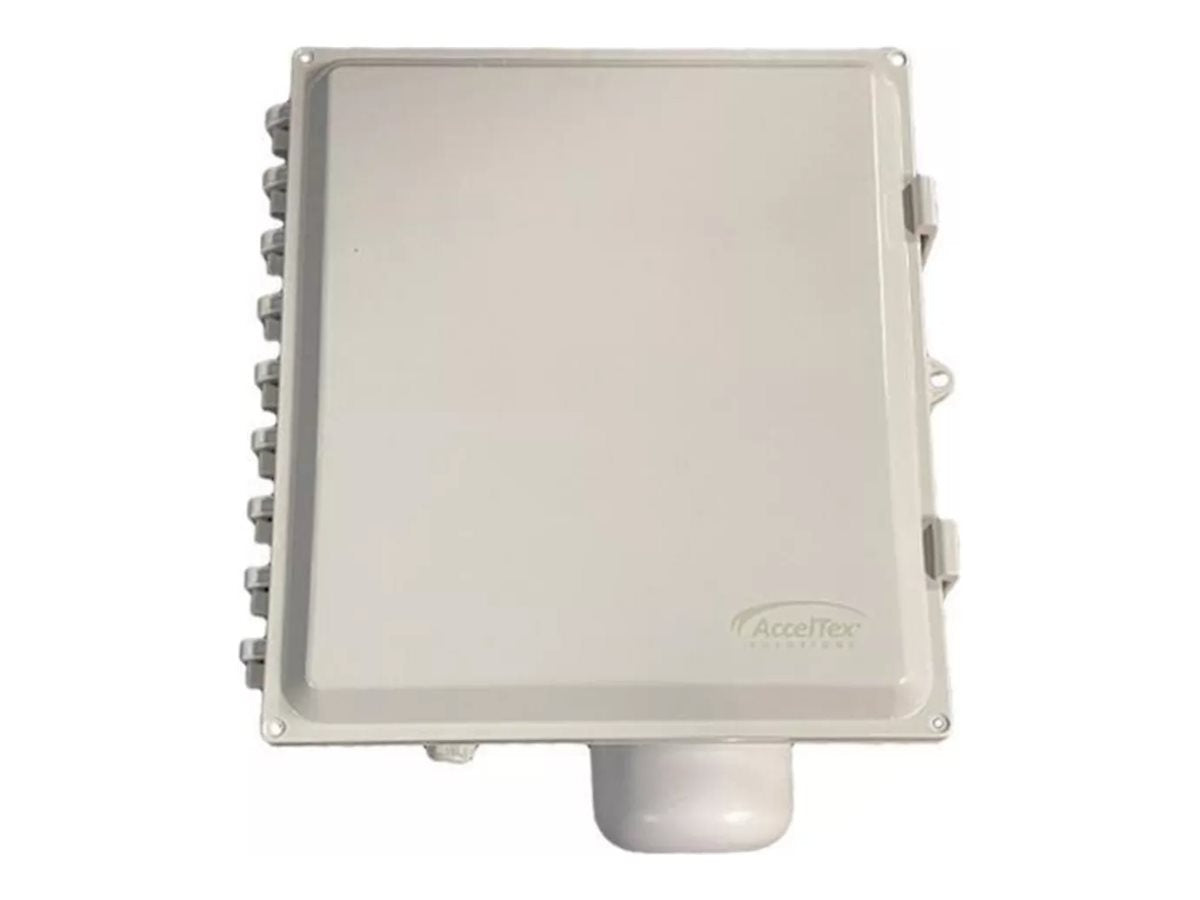 AccelTex Solutions - Network device enclosure - 12x10x6, solid, latch, integrated 4 lead, N-style - indoor, outdoor - integrated ATS-00155