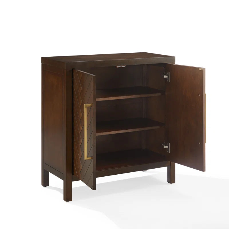 Accent Cabinet With Adjustable Shelves And Cable Grommets