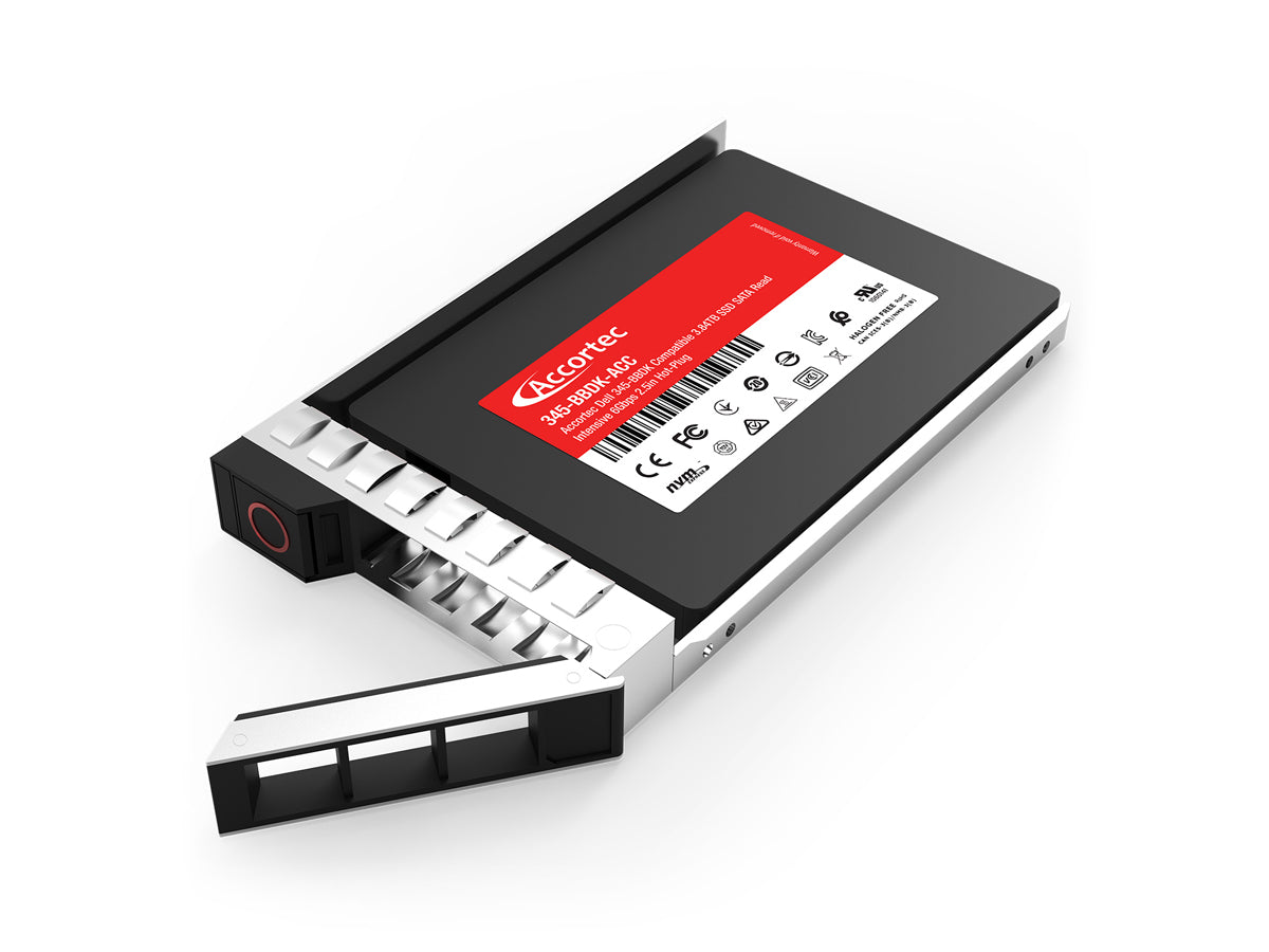 Accortec Dell 345-BBDK Compatible 3.84TB Read-Intensive SATA SSD