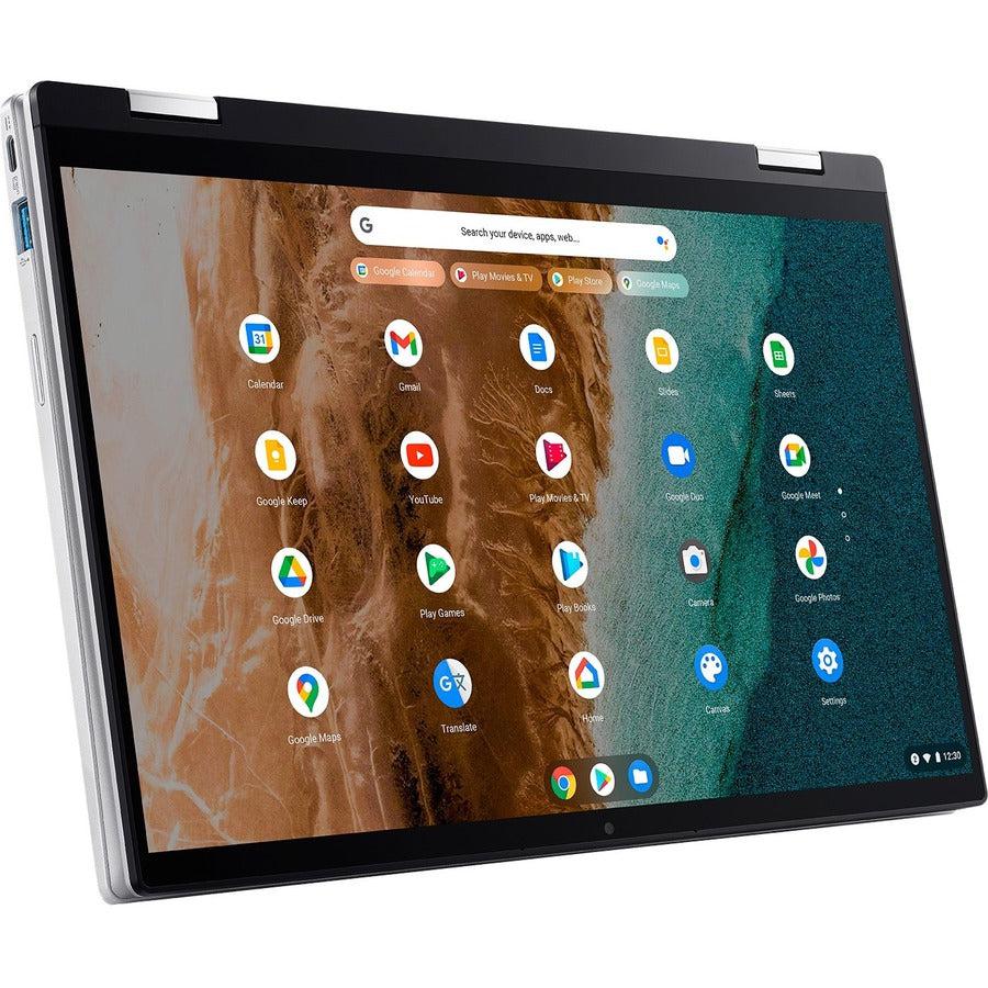 Acer Chromebook Spin 514 Cp514-2H Cp514-2H-39R7 14" Touchscreen Convertible 2 In 1 Chromebook - Full Hd - 1920 X 1080 - Intel Core I3 11Th Gen I3-1110G4 Dual-Core (2 Core) 2.50 Ghz - 8 Gb Total Ram - 128 Gb Ssd - Pure Silver