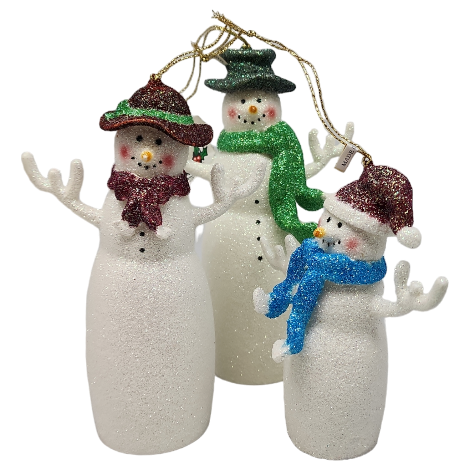 Acrylic Snow Family Ornament - Set of 3