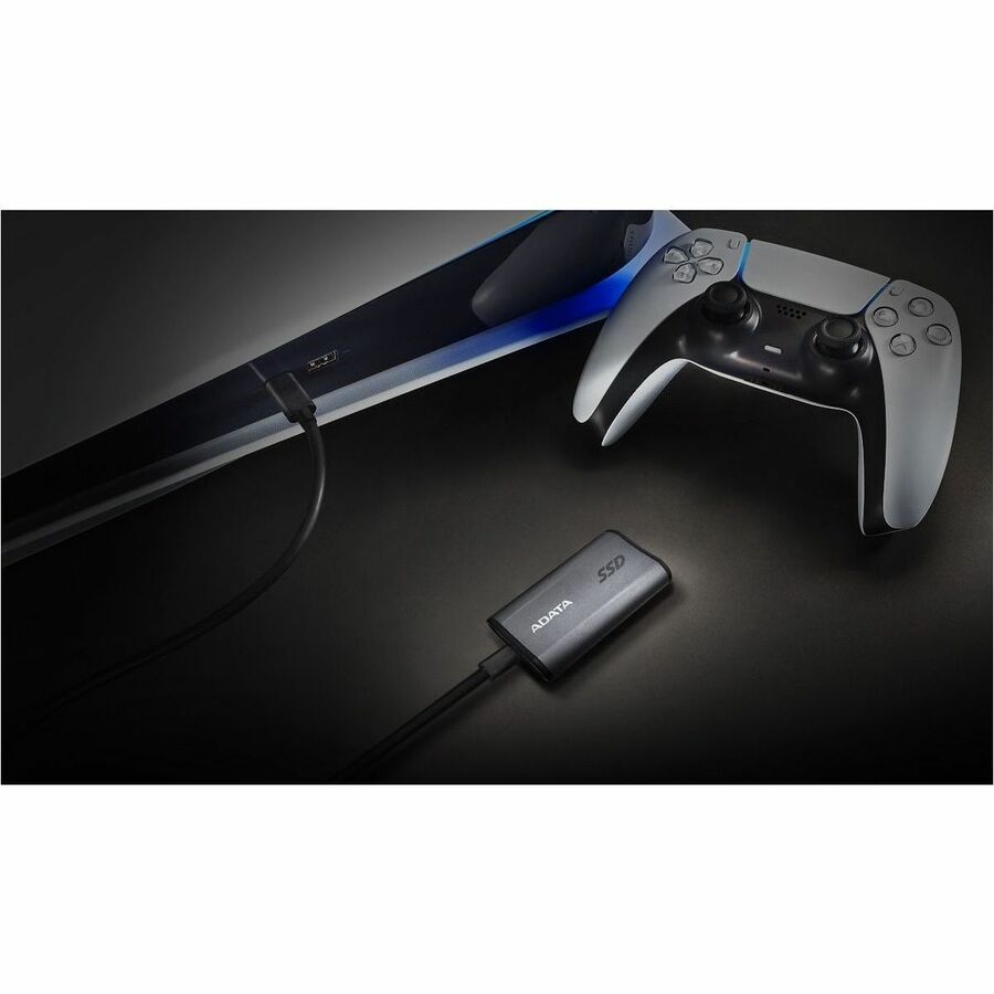 Adata Elite SE880 AELI-SE880-1TCGY 1 TB Portable Solid State Drive - External - Titanium