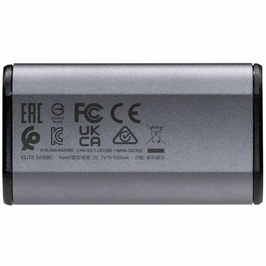 Adata Elite SE880 AELI-SE880-1TCGY 1 TB Portable Solid State Drive - External - Titanium