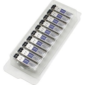 AddOn 10-Pack of Cisco DS-SFP-FC8G-SW Compatible TAA Compliant 8GBase-SW Fibre Channel SFP+ Transceiver (MMF, 850nm, 150m, LC) DS-SFPFC8GSW-AO-10PK