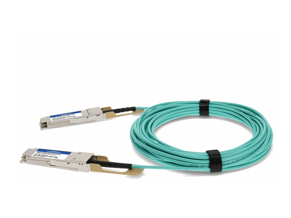 AddOn - 100GBase-AOC direct attach cable - TAA Compliant - QSFP28 to QSFP28 - 11 m - fiber optic - Active Optical Cable