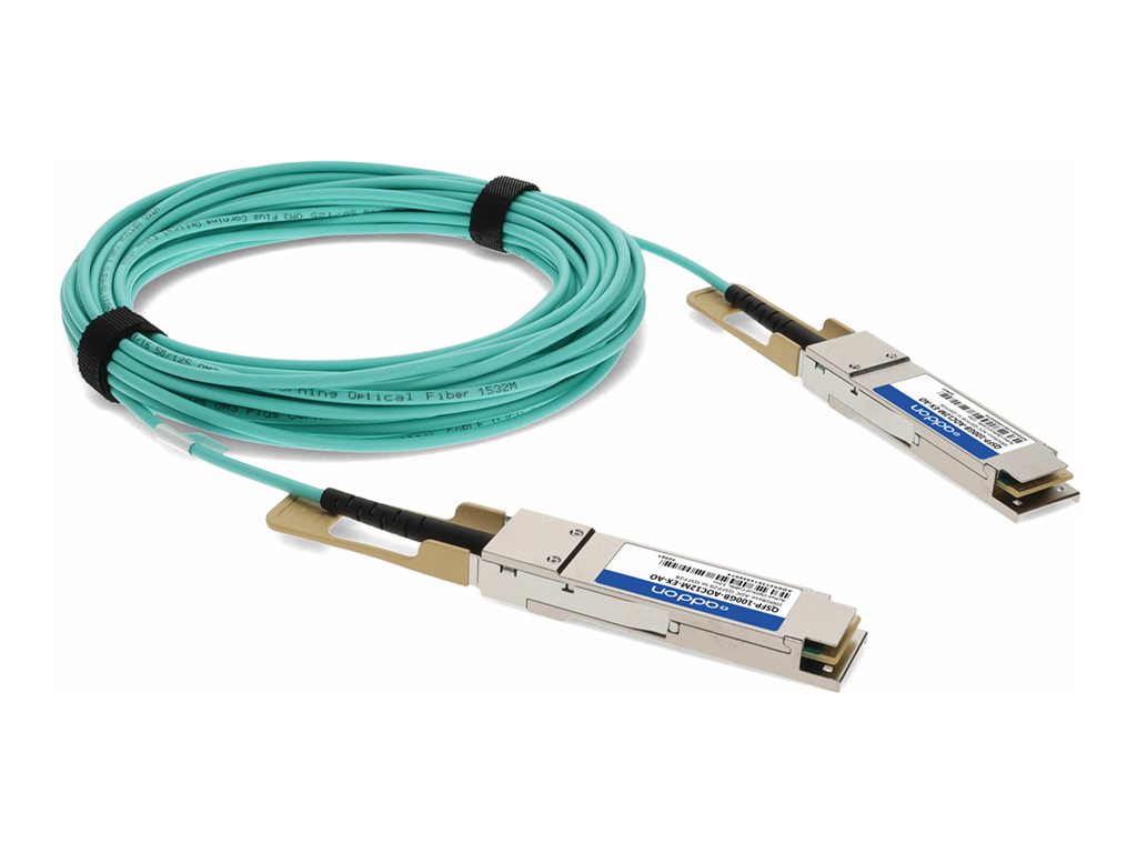 AddOn - 100GBase-AOC direct attach cable - TAA Compliant - QSFP28 to QSFP28 - 12 m - fiber optic - active