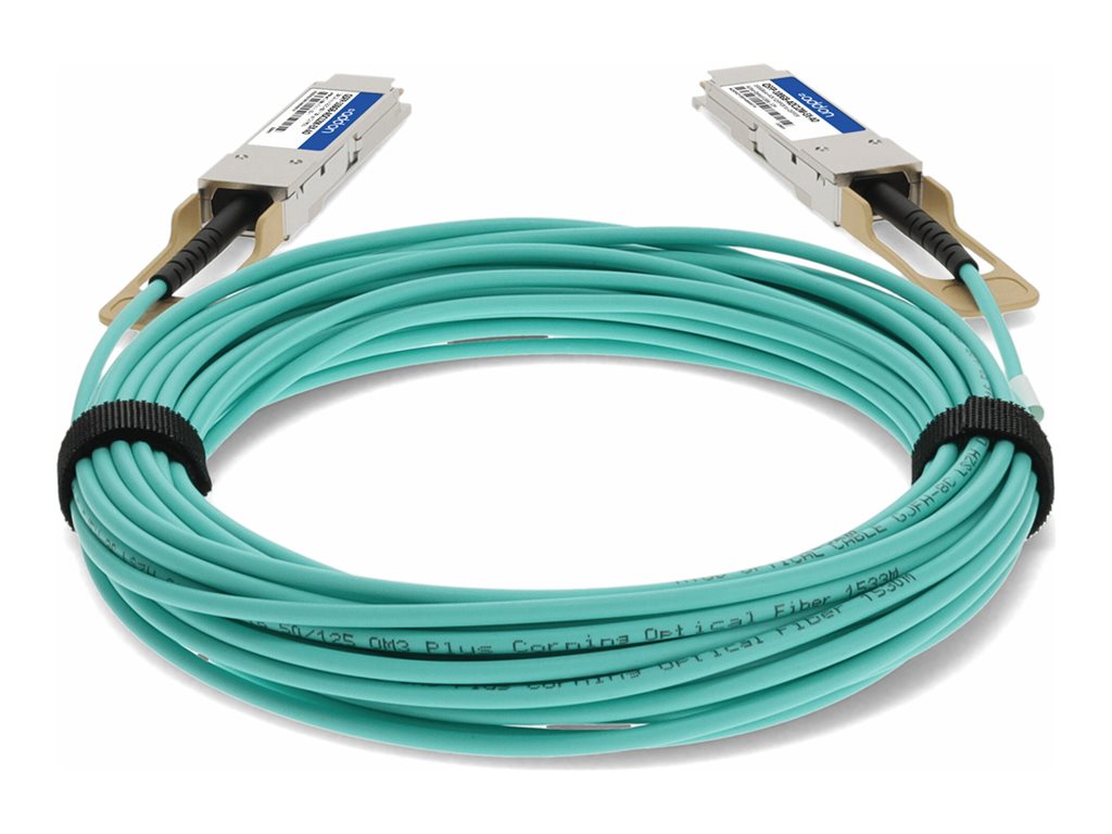 AddOn - 100GBase-AOC direct attach cable - TAA Compliant - QSFP28 to QSFP28 - 12 m - fiber optic - active