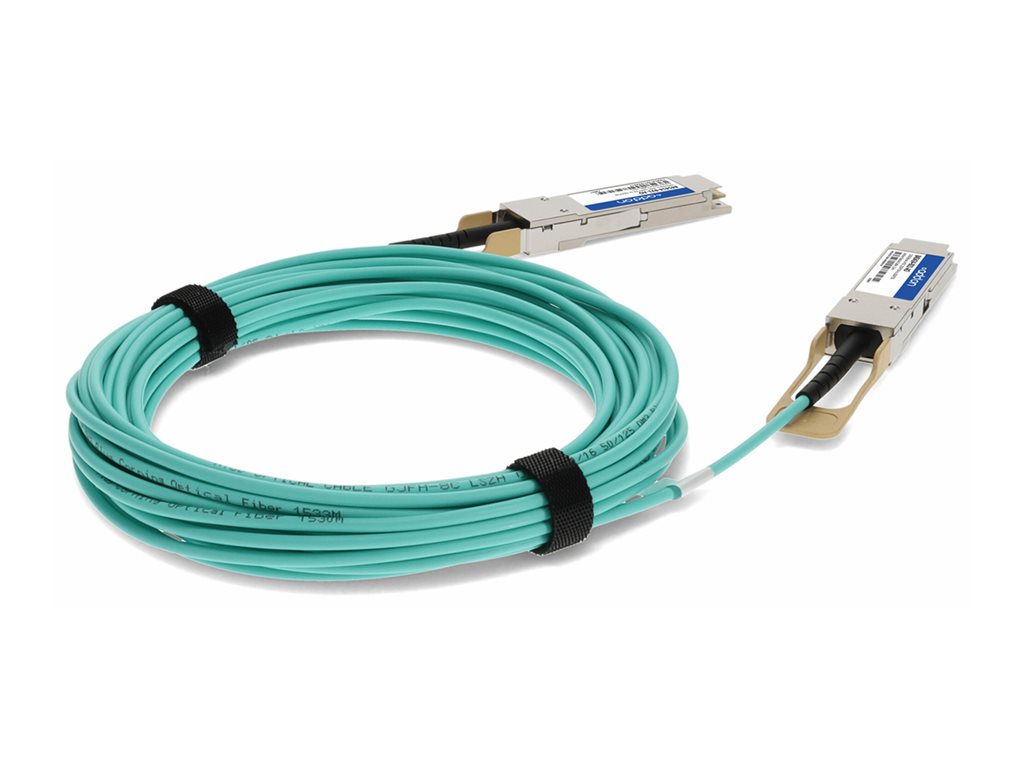 AddOn - 100GBase-AOC direct attach cable - TAA Compliant - QSFP28 to QSFP28 - 15 m - fiber optic - Active Optical Cable