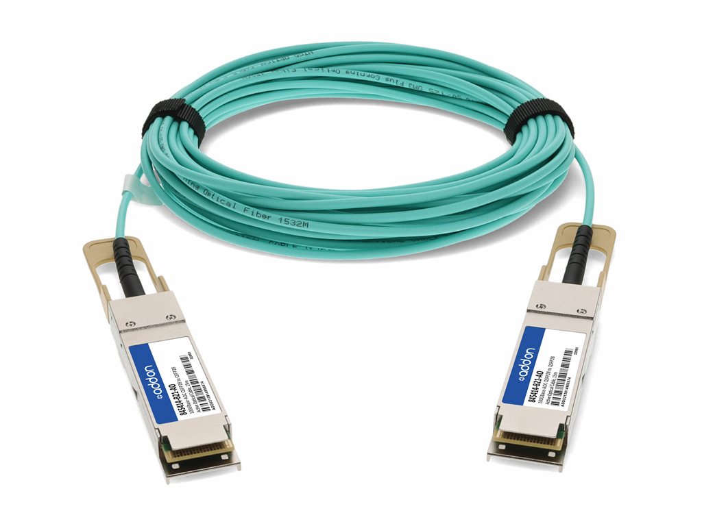 AddOn - 100GBase-AOC direct attach cable - TAA Compliant - QSFP28 to QSFP28 - 15 m - fiber optic - Active Optical Cable