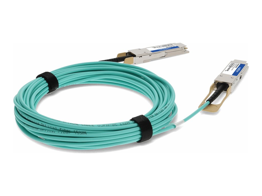 AddOn - 100GBase-AOC direct attach cable - TAA Compliant - QSFP28 to QSFP28 - 3 m - fiber optic - duplex - Active