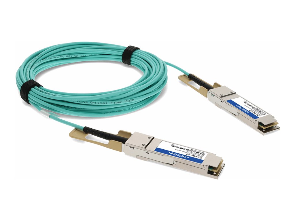 AddOn - 100GBase-AOC direct attach cable - TAA Compliant - QSFP28 to QSFP28 - 3 m - fiber optic - duplex - Active