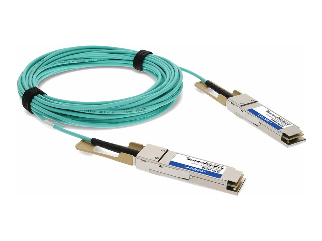 AddOn - 100GBase-AOC direct attach cable - TAA Compliant - QSFP28 to QSFP28 - 4 m - fiber optic - Active Optical Cable